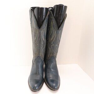 Laredo Women's Western Cowboy Boots Black Leather Size 7B Rounded Toe